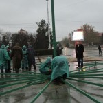 В Тирасполе начали собирать новогоднюю елку